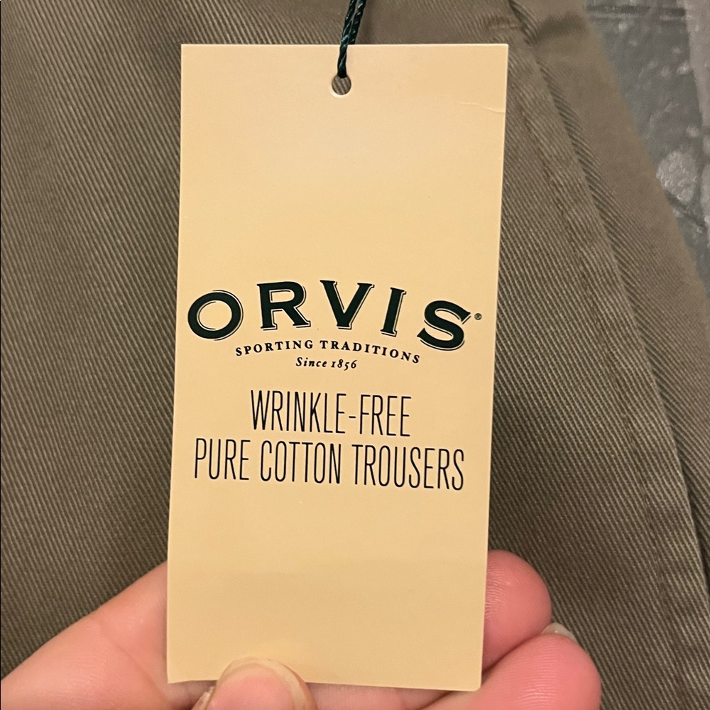 Orvis Men's Olive Pants size 40 NWT 32” inseam - Picture 2 of 5